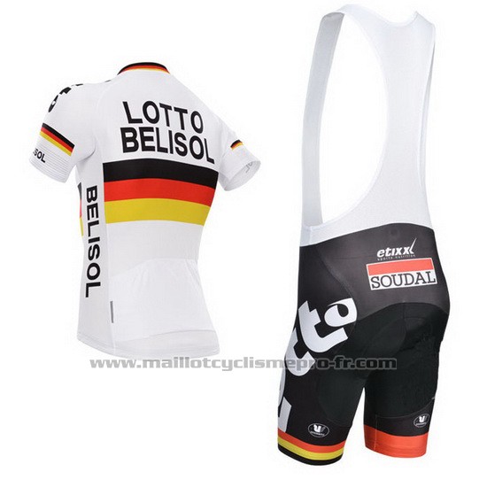 2014 Maillot Cyclisme Lotto Belisol Campion Allemagne Manches Courtes et Cuissard